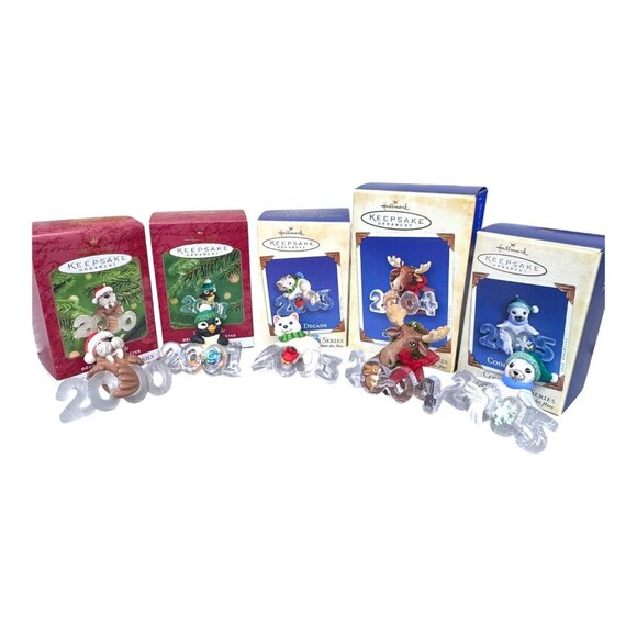 Hallmark Keepsake Cool Decade Series LOT 2000 2001 2003 2004 2005 Ornament READ - Picture 1 of 12